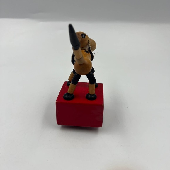 1950's Wood Push/Press-Up Kohner Dog Toy Trix Articulating Joints Dancing Stand - Picture 8 of 11